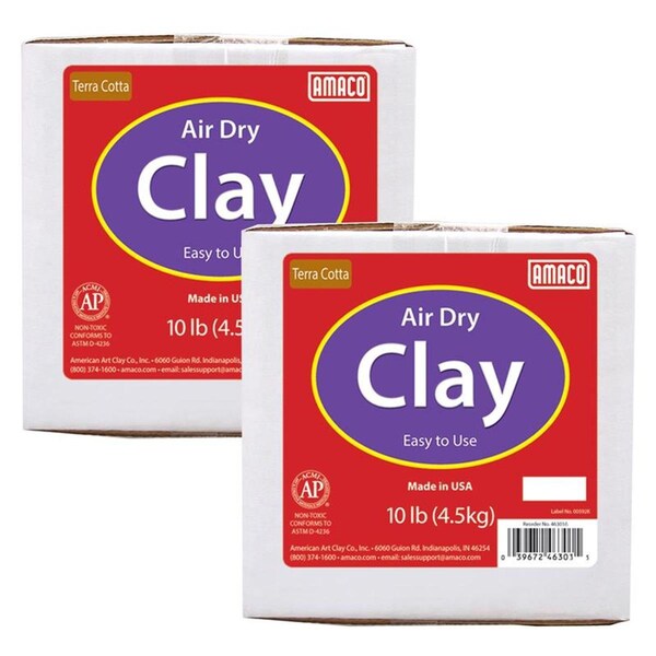 American Art Clay Co American Art Clay AMA46301A-2 Terra Cotta Air Dry Clay - 2 Each AMA46301A-2 - main